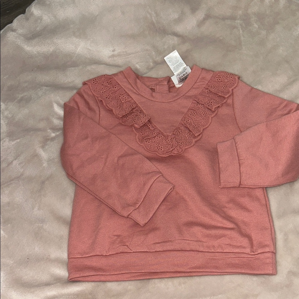H&M Coral Long Sleeve Top